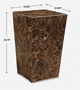 Poe Marble Accent Table - Dark Brown by Uttermost - View 6