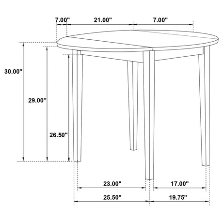 Bucknell 3 - piece Dining Set with Drop Leaf Cappuccino and Tan - 130005 - image - 18