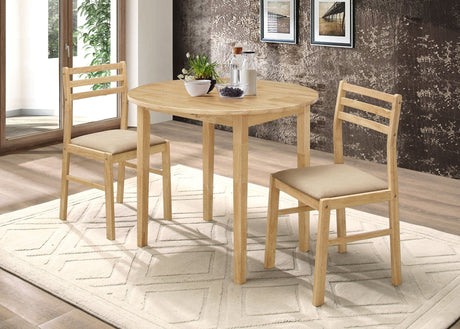 Bucknell 3 - piece Dining Set with Drop Leaf Natural and Tan - 130006 - image - 1