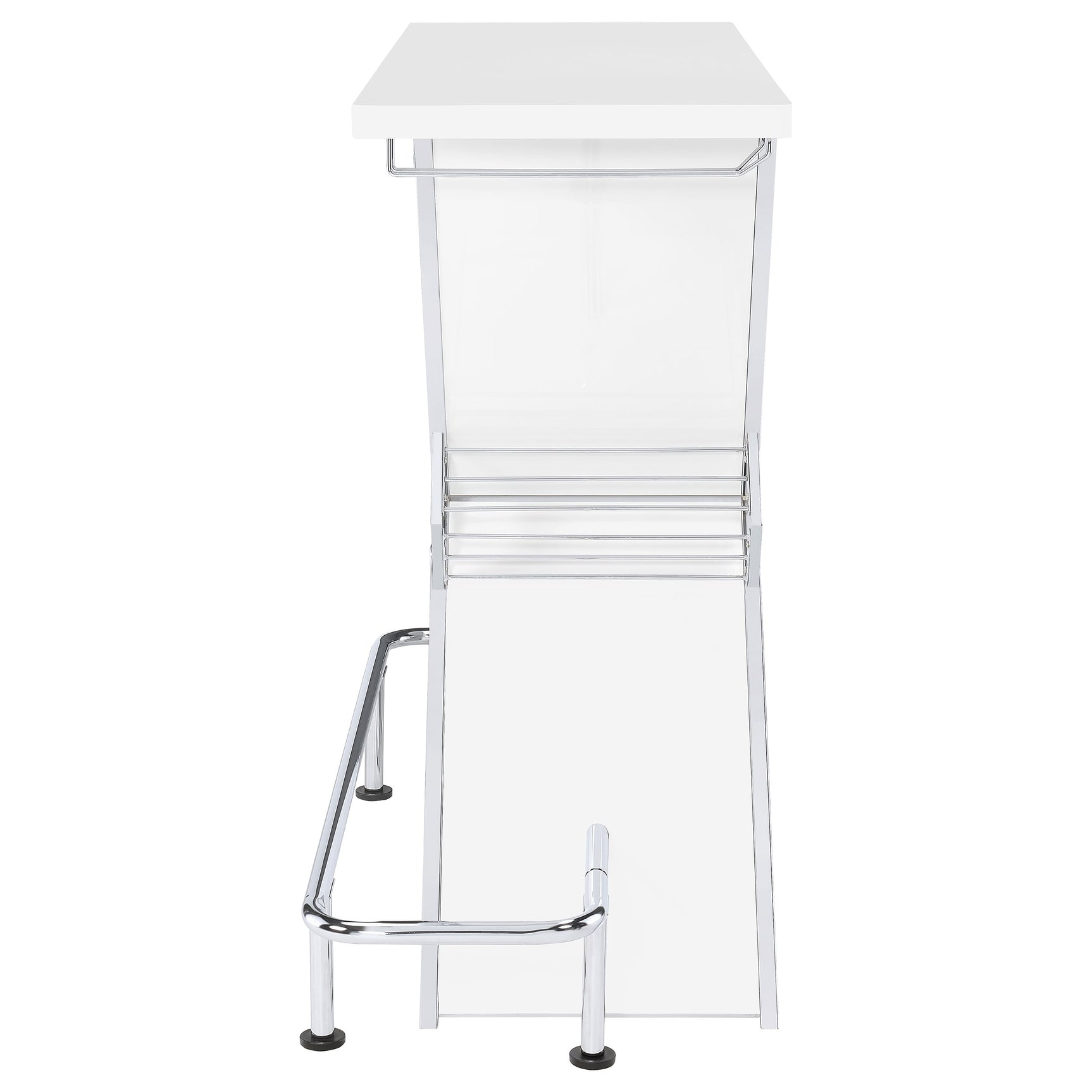 Home Bar - Atoka X-shaped Bar Unit with Wine Bottle Storage Glossy White