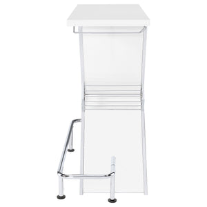 Home Bar - Atoka X-shaped Bar Unit with Wine Bottle Storage Glossy White