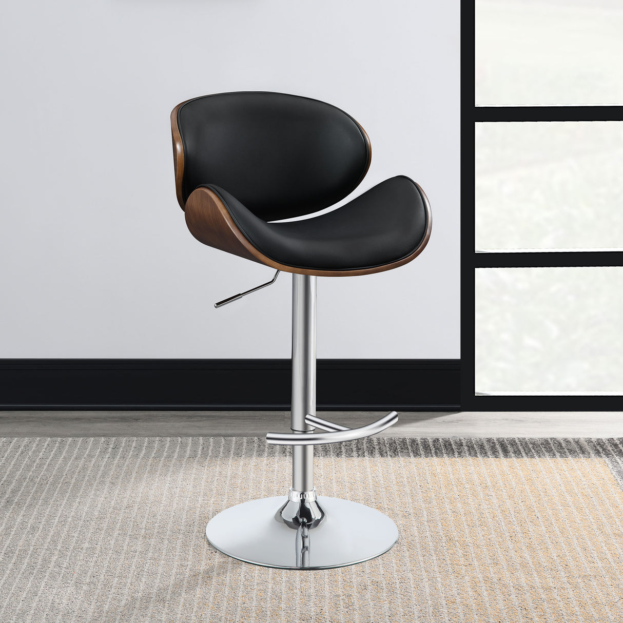 Adjustable Bar Stool - Harris Adjustable Bar Stool Black and Chrome