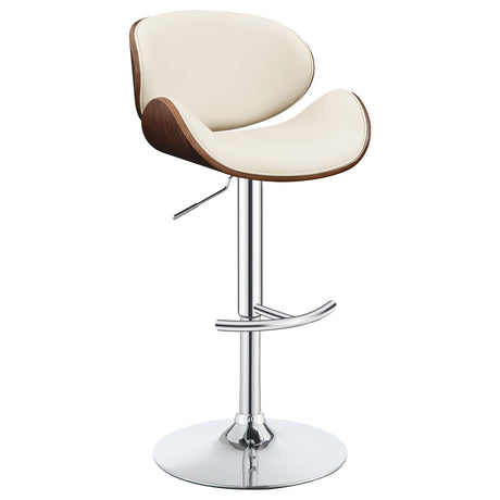 Adjustable Bar Stool - Harris Adjustable Bar Stool Ecru and Chrome