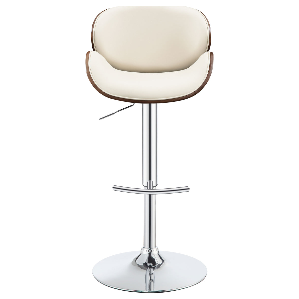 Adjustable Bar Stool - Harris Adjustable Bar Stool Ecru and Chrome