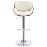 Adjustable Bar Stool - Harris Adjustable Bar Stool Ecru and Chrome