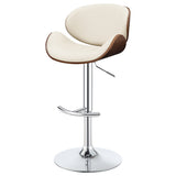 Adjustable Bar Stool - Harris Adjustable Bar Stool Ecru and Chrome