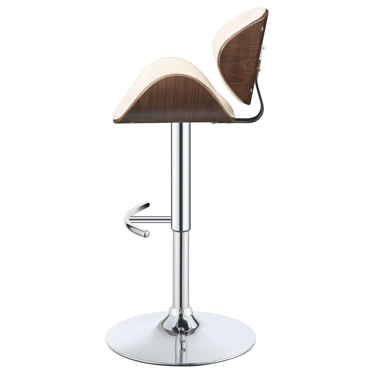 Adjustable Bar Stool - Harris Adjustable Bar Stool Ecru and Chrome