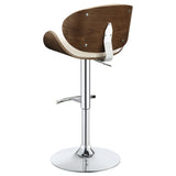 Adjustable Bar Stool - Harris Adjustable Bar Stool Ecru and Chrome