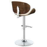 Adjustable Bar Stool - Harris Adjustable Bar Stool Ecru and Chrome