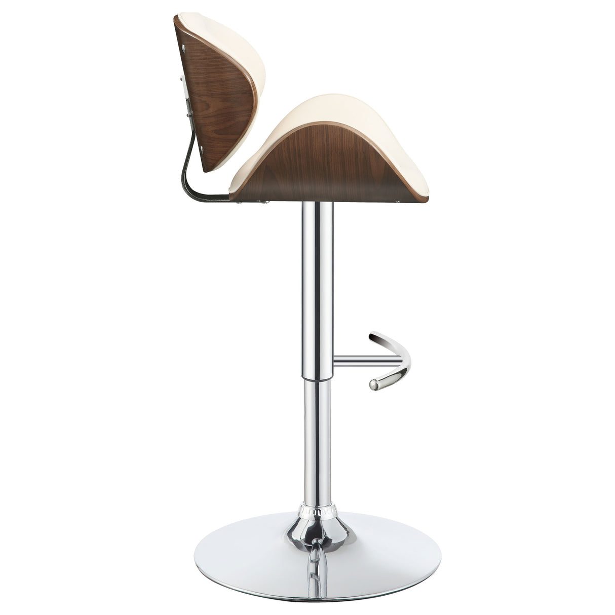 Adjustable Bar Stool - Harris Adjustable Bar Stool Ecru and Chrome