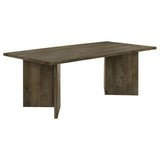 Dining Table - Tyler Rectangular Double V-Leg Dining Table Mango Brown