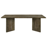 Dining Table - Tyler Rectangular Double V-Leg Dining Table Mango Brown