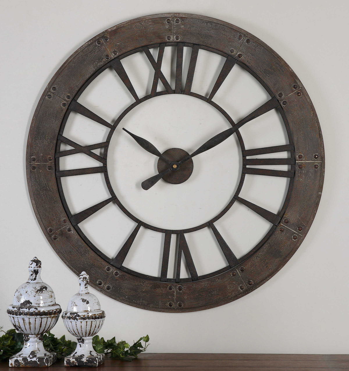 Ronan Wall Clock - Dark Brown by Uttermost - View 3