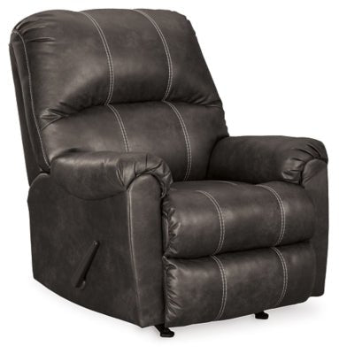 Ashley Midnight Kincord Rocker Recliner - Faux Leather | Home Elegance USA