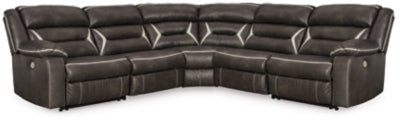 Ashley Midnight Kincord 13104S6 5 - Piece Power Reclining Sectional - Faux Leather - 13104S6 - Home Elegance USA - 1