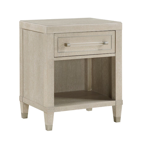 Genoa Light Oak Storage Bedroom Set with Tufted Upholstered Bed – Homelegance - sold by Home Elegance USA