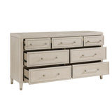 Genoa Light Oak Storage Bedroom Set with Tufted Upholstered Bed – Homelegance - Home Elegance USA