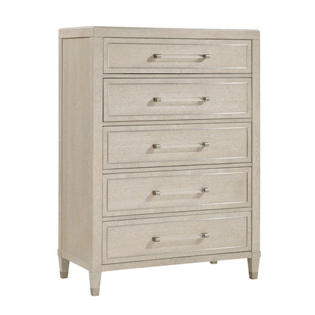 Genoa Light Oak Storage Bedroom Set with Tufted Upholstered Bed – Homelegance - sold by Home Elegance USA