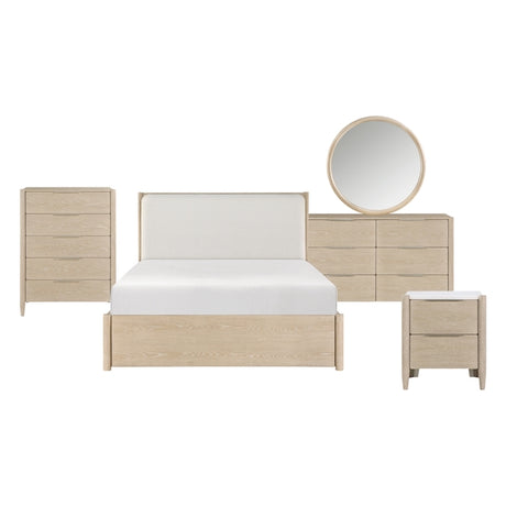 Matteo Light Oak Platform Bedroom Set with Storage & Charging Ports – Homelegance - sold by Home Elegance USA