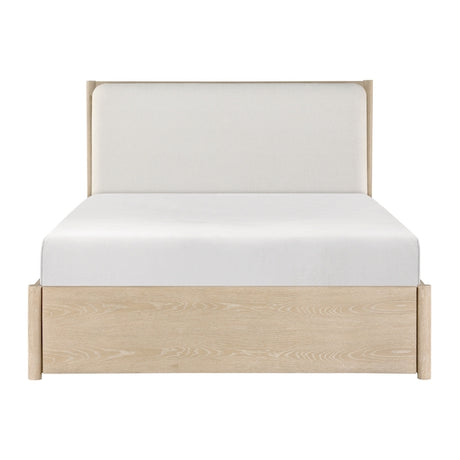 Matteo Light Oak Platform Bedroom Set with Storage & Charging Ports – Homelegance - sold by Home Elegance USA