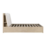 Matteo Light Oak Platform Bedroom Set with Storage & Charging Ports – Homelegance - Home Elegance USA