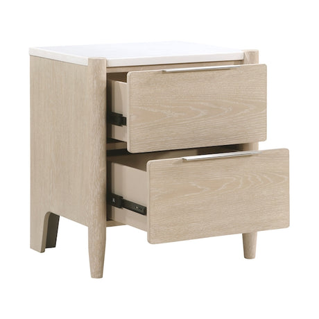 Matteo Light Oak Platform Bedroom Set with Storage & Charging Ports – Homelegance - sold by Home Elegance USA