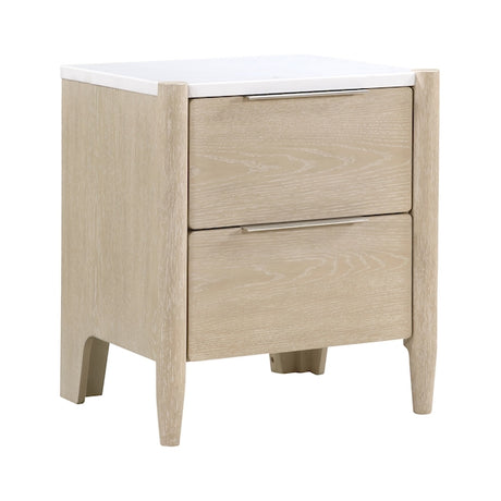 Matteo Light Oak Platform Bedroom Set with Storage & Charging Ports – Homelegance - sold by Home Elegance USA