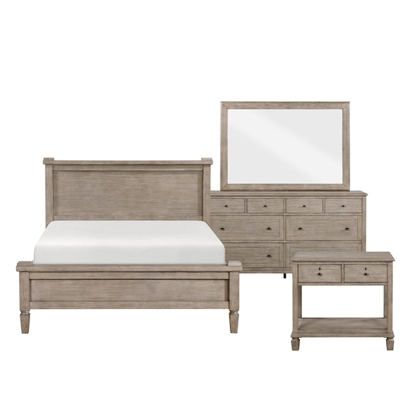 Marceline Gray Oak Canopy Bed Bedroom Furniture Set – Homelegance - Home Elegance USA
