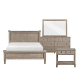 Marceline Gray Oak Canopy Bed Bedroom Furniture Set – Homelegance - Home Elegance USA