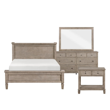 Marceline Gray Oak Canopy Bed Bedroom Furniture Set – Homelegance - sold by Home Elegance USA