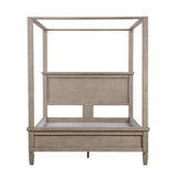 Marceline Gray Oak Canopy Bed Bedroom Furniture Set – Homelegance - Home Elegance USA