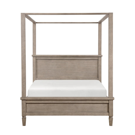 Marceline Gray Oak Canopy Bed Bedroom Furniture Set – Homelegance - sold by Home Elegance USA