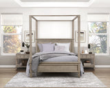Marceline Gray Oak Canopy Bed Bedroom Furniture Set – Homelegance - Home Elegance USA