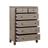 Marceline Gray Oak Canopy Bed Bedroom Furniture Set – Homelegance - Home Elegance USA