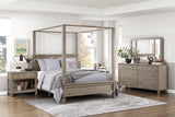 Marceline Gray Oak Canopy Bed Bedroom Furniture Set – Homelegance - Home Elegance USA