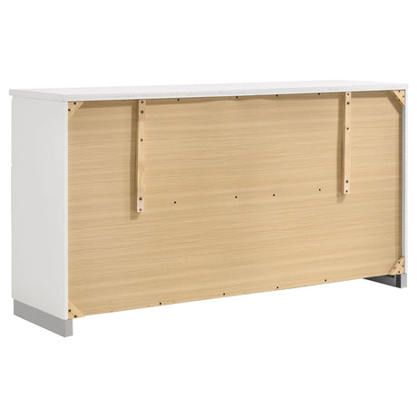 Dulcey White High Gloss 4-piece Full Bedroom Set - sold by Home Elegance USA