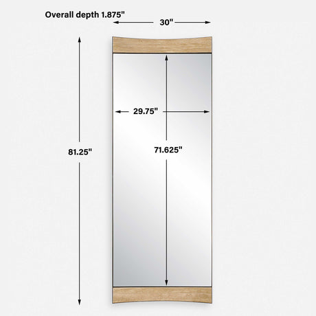 Russo Oversized Modern Mirror - Light Brown by Uttermost - View 7