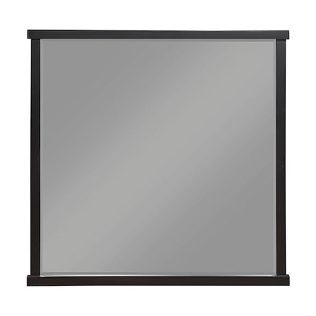Rectangular projection screen with black frame on a white background