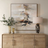 Outburst Hand Painted Modern Art Black / Blue / Brown / Gray / Green / Orange / Red / White / Woodtone - Gray / Beige by Uttermost - View 2