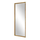Kampar Full Length Rattan Tall Mirror - Gold by Uttermost - View 4