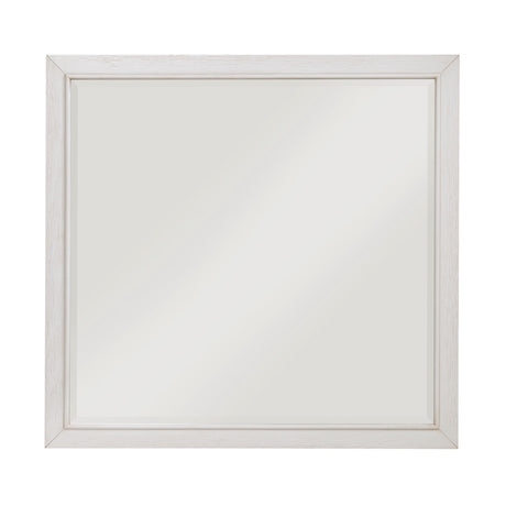 White framed picture on a white background