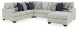 Ashley Stone Lowder 13611S6 4 - Piece Sectional with Chaise - Chenille - 13611S6 - Home Elegance USA - 1