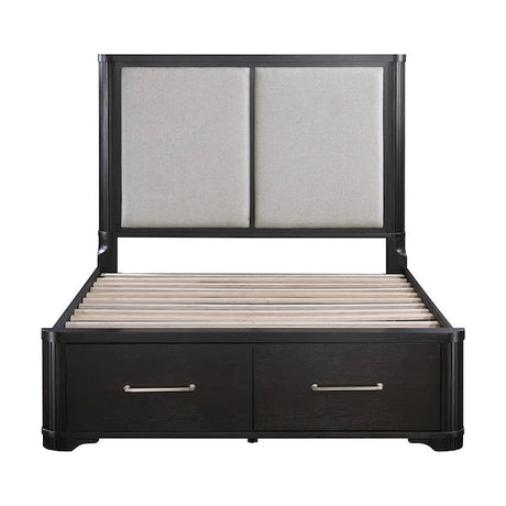 Gilbert Charcoal Oak Platform Bedroom Set with Storage – Homelegance - sold by Home Elegance USA