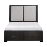 Gilbert Charcoal Oak Platform Bedroom Set with Storage – Homelegance