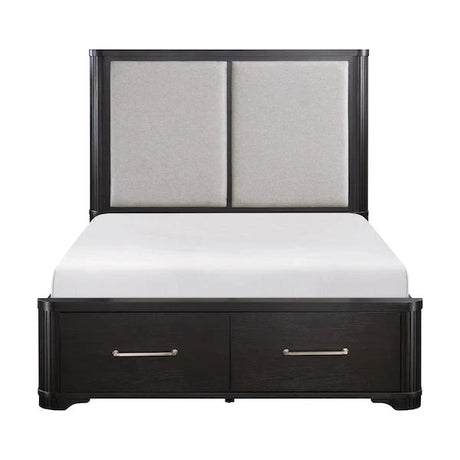 Gilbert Charcoal Oak Platform Bedroom Set with Storage – Homelegance - sold by Home Elegance USA