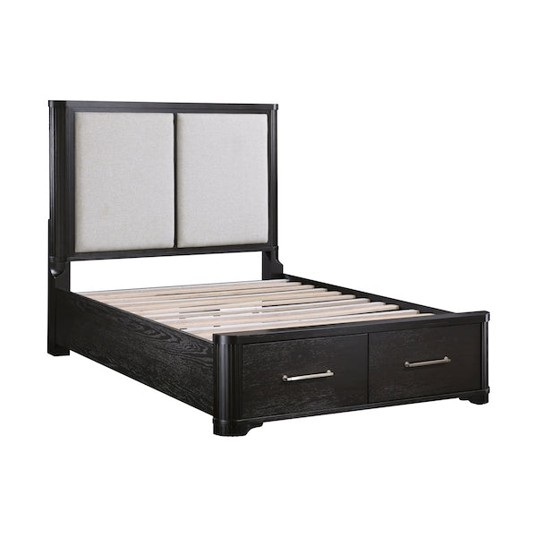 Gilbert Charcoal Oak Platform Bedroom Set with Storage – Homelegance