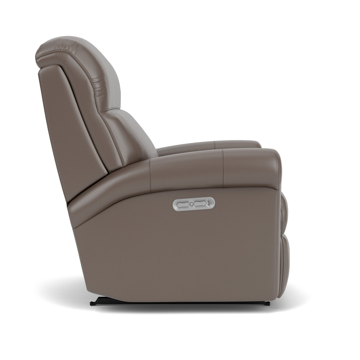 Davis Traditional Leather Power Recliner, Power Headrest | Flexsteel
