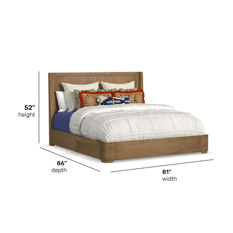 Normandy King Panel Storage Bed - Light Brown | Flexsteel