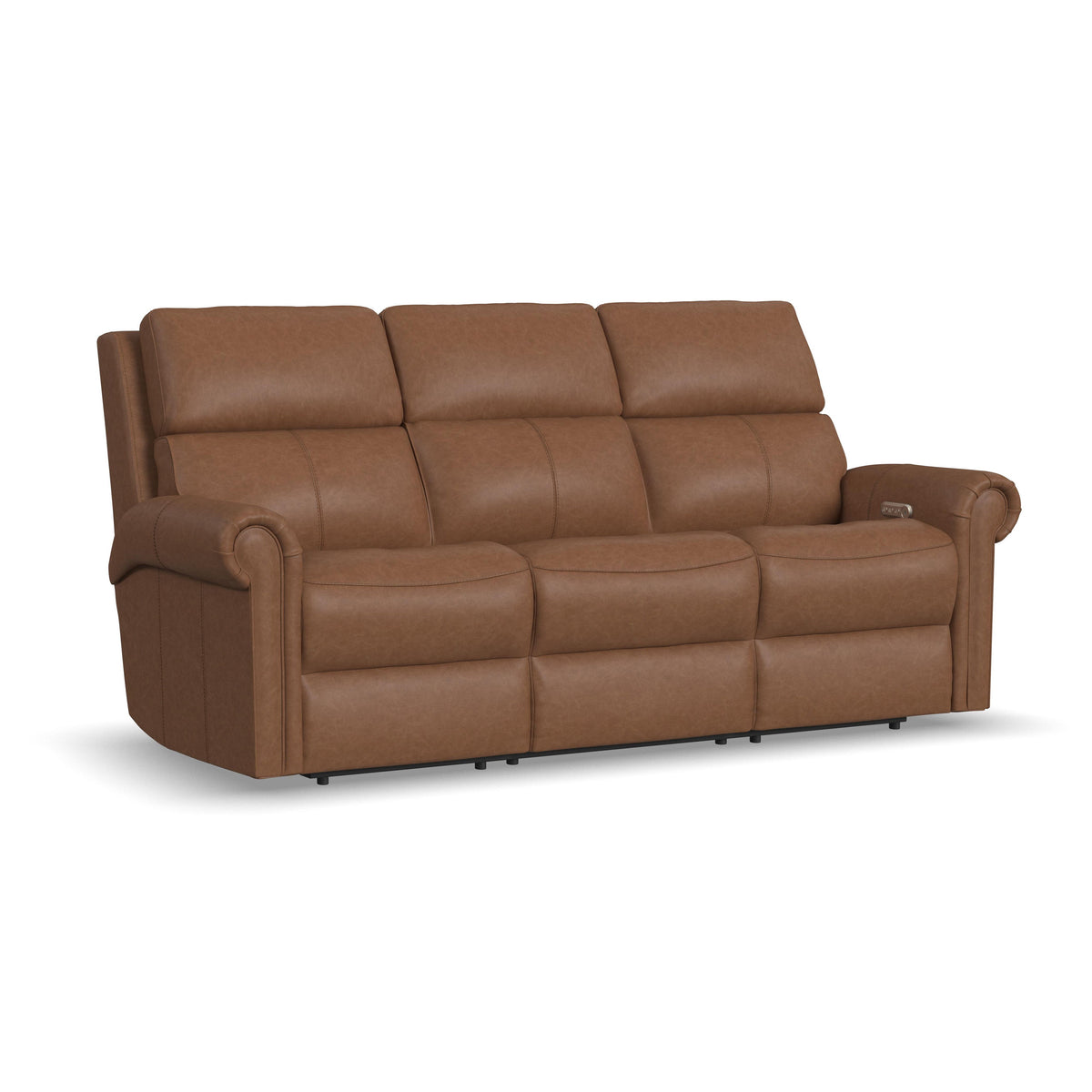 Bernard Power Reclining Sofa With Console, Power Headrests & Lumbar | Flexsteel
