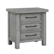Transitional Antique Gray Finish Nightstand of 3x Drawers Classic Bedroom Furniture 1pc Bedside Cabinet